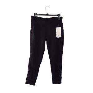 New Game Time Black Workout Athletic Capri Leggings Large Women
